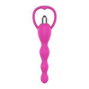 Cadena Anal con Vibración Rosa