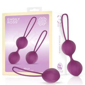 Bolas Kegel Engily Ross Kelly en silicona púrpura, impermeables IPX7